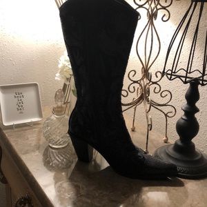 Black cowboy boots